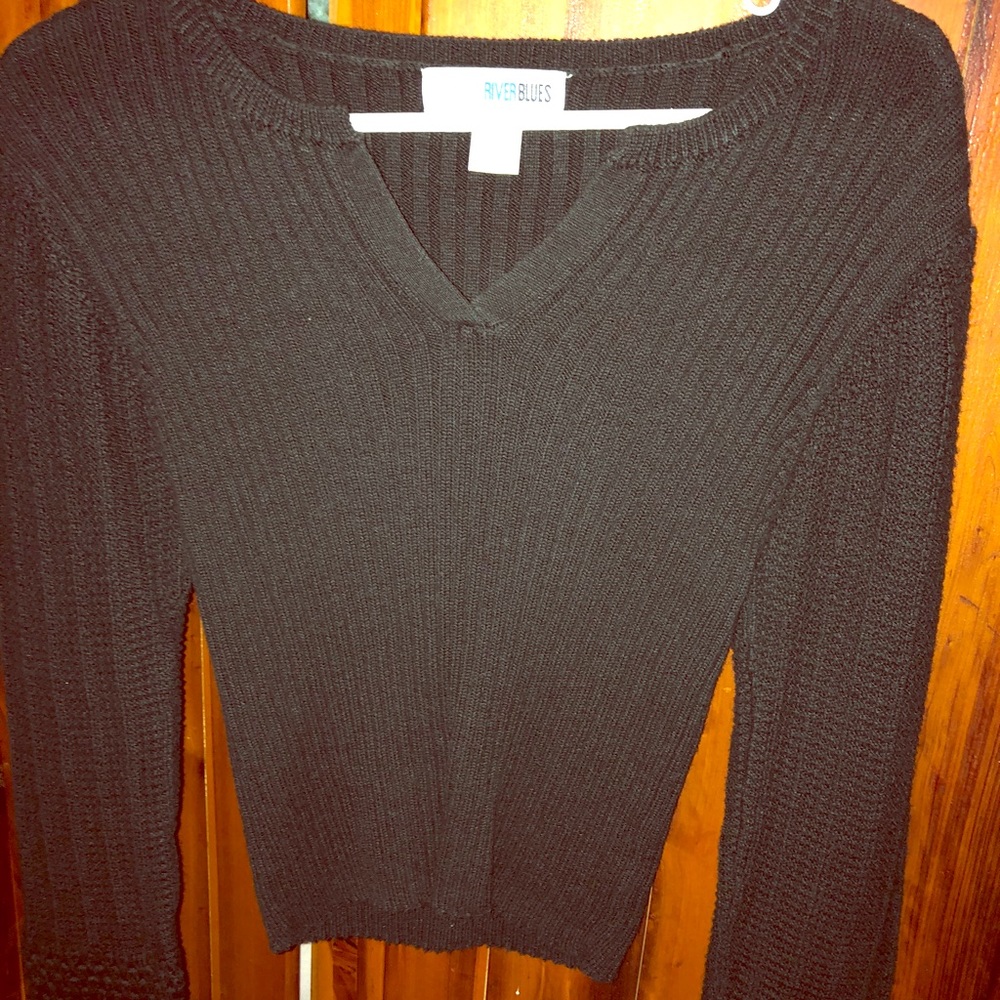 River Canyon Blue cable knit sweater size M